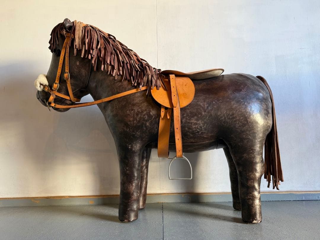 OMERSA HORSE レザー アニマル 馬 フットスツール オブジェ