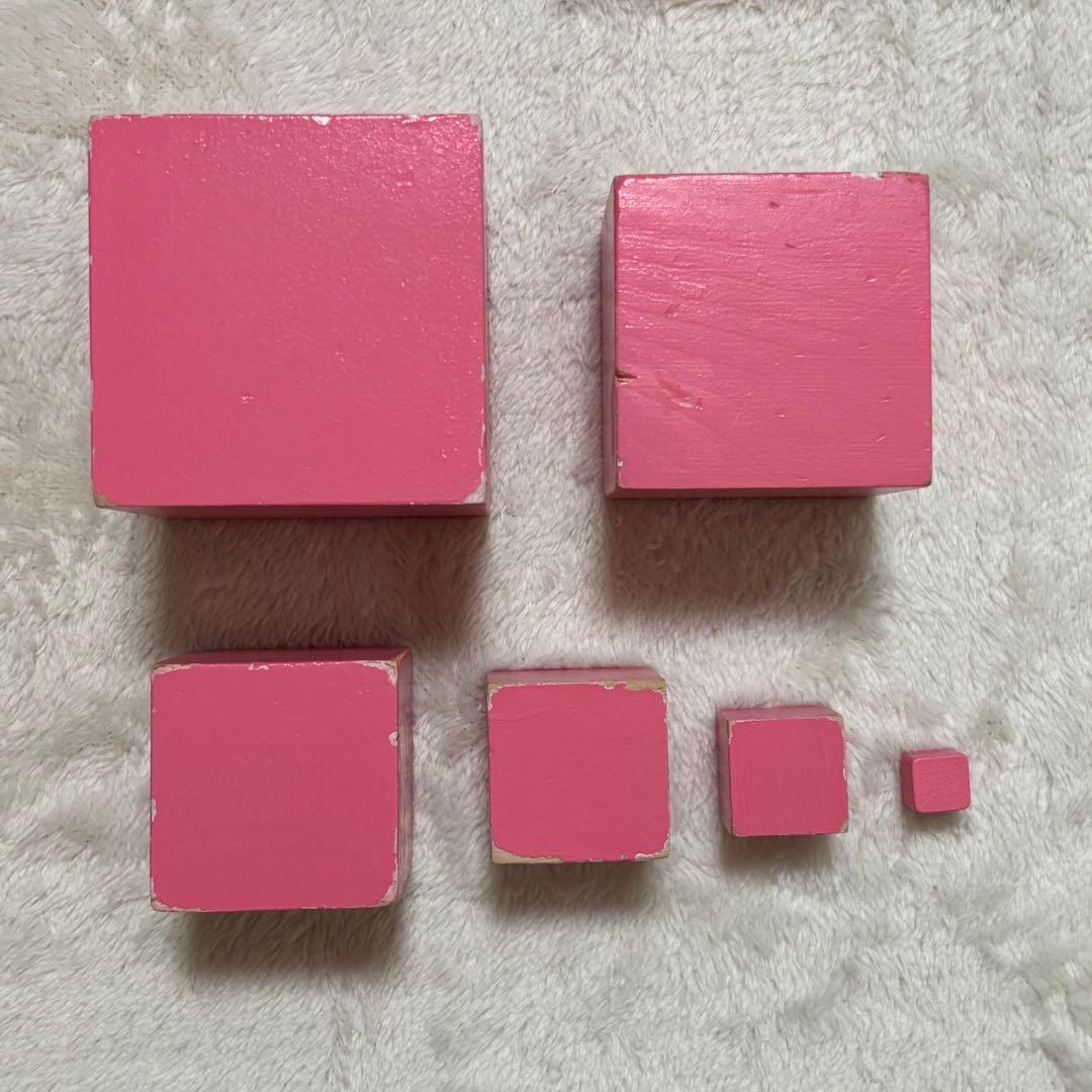 モンテッソーリ ピンクタワー　はめ込み円柱　茶色い階段　感覚教具　まとめ売り