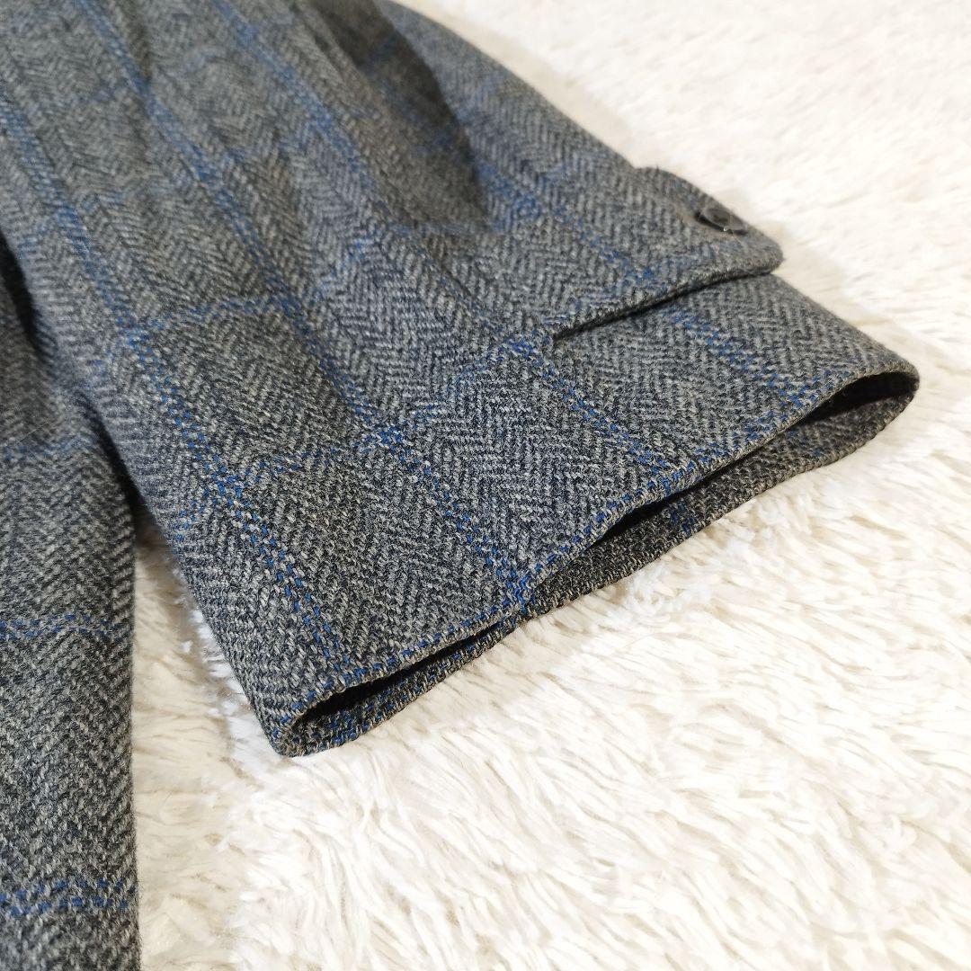 BURBERRY ウールチェック ステンカラー バルマカーンコート ヴィンテージ