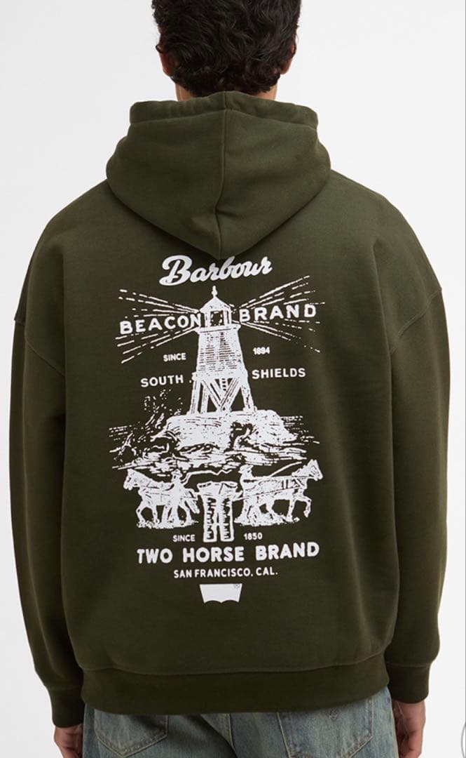 希少Lサイズ！Barbour × Levi’s グラフィック フーディ