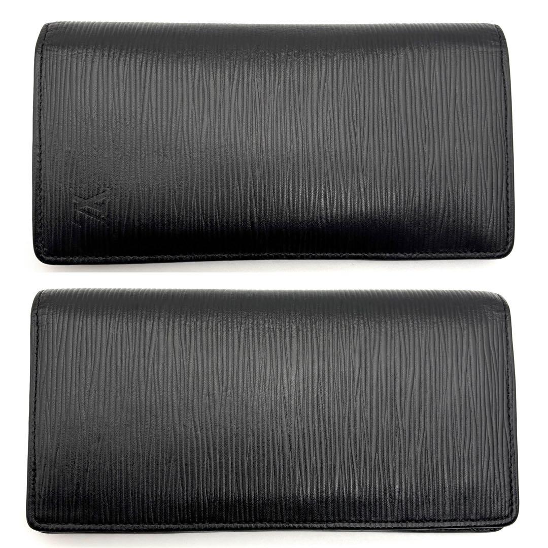 未使用に近い ルイヴィトン 長財布 ポルトフォイユ ブラザ エピ レザー ロゴ