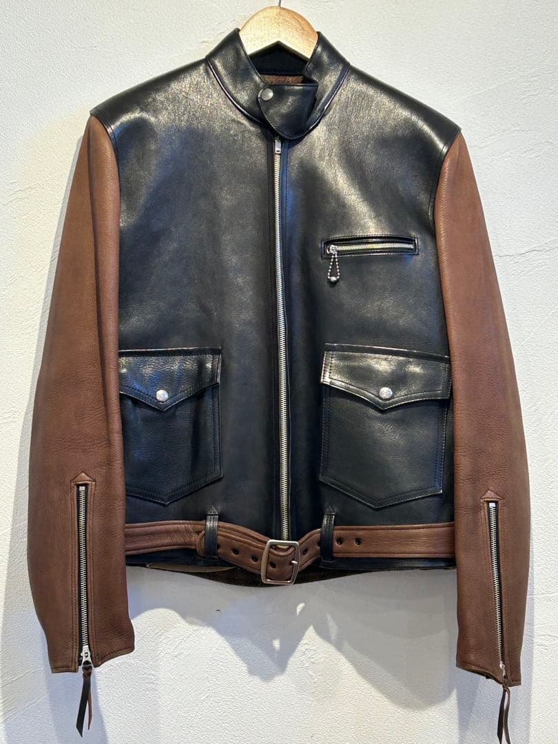 Heller's cafe ヘラーズカフェ モーターサイクルジャケット　38