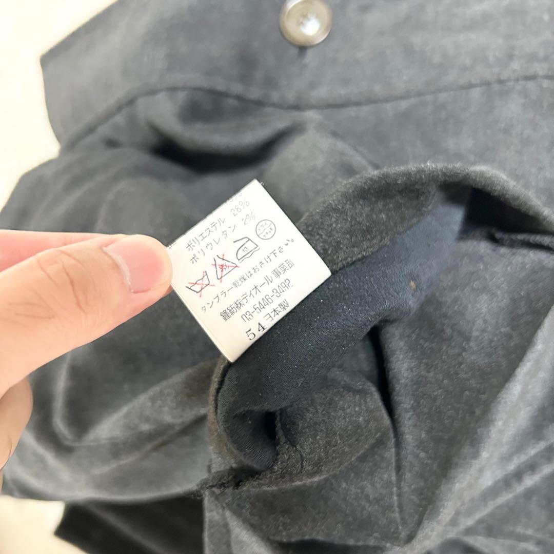 美品　クリスチャンディオール　リバーシブル　ステンカラーコート　起毛コート　L