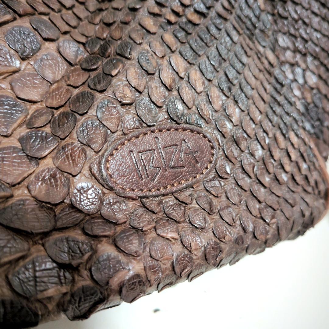 ★IBIZA【イビサ】パイソン トートバッグ ダークブラウン 良品 レア