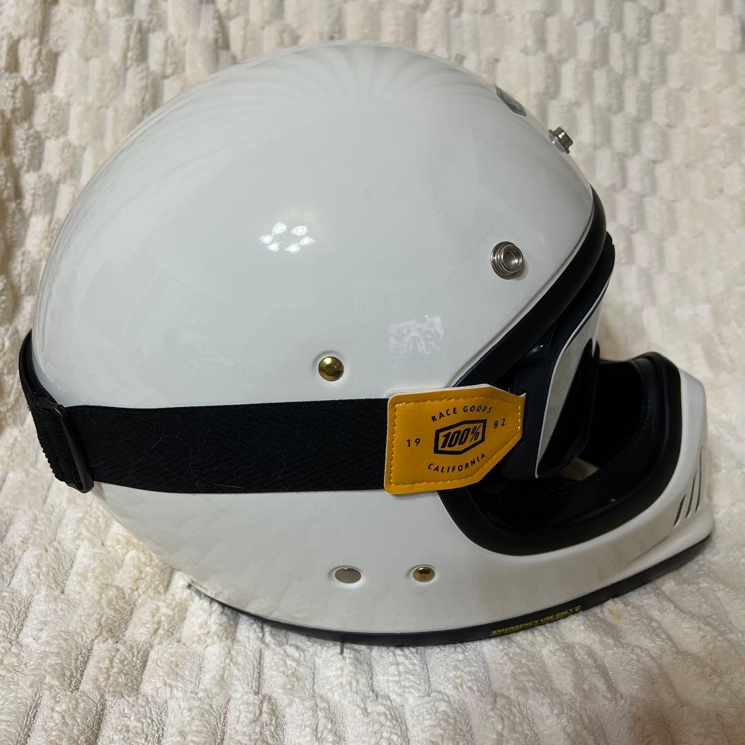 SHOEI EX-ZERO ヘルメット ホワイト 100%ゴーグル付き