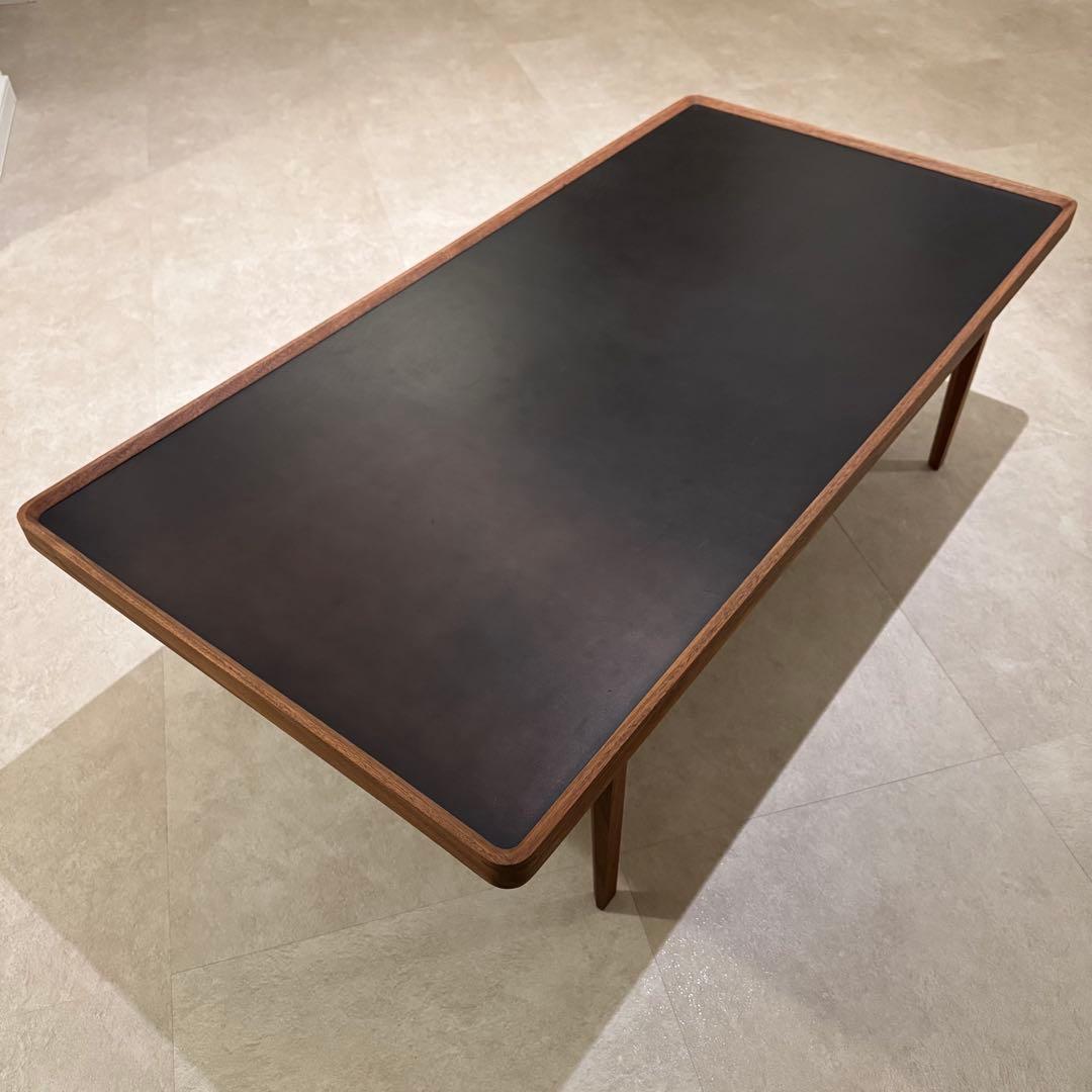 REMBASSY フレームドレザー ローテーブル (樹種オーク)