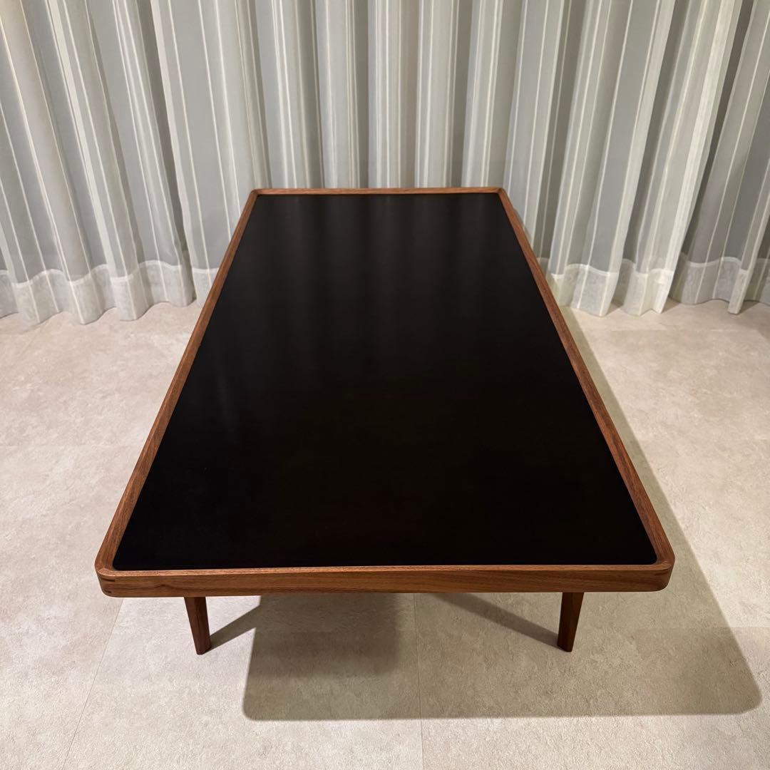 REMBASSY フレームドレザー ローテーブル (樹種オーク)