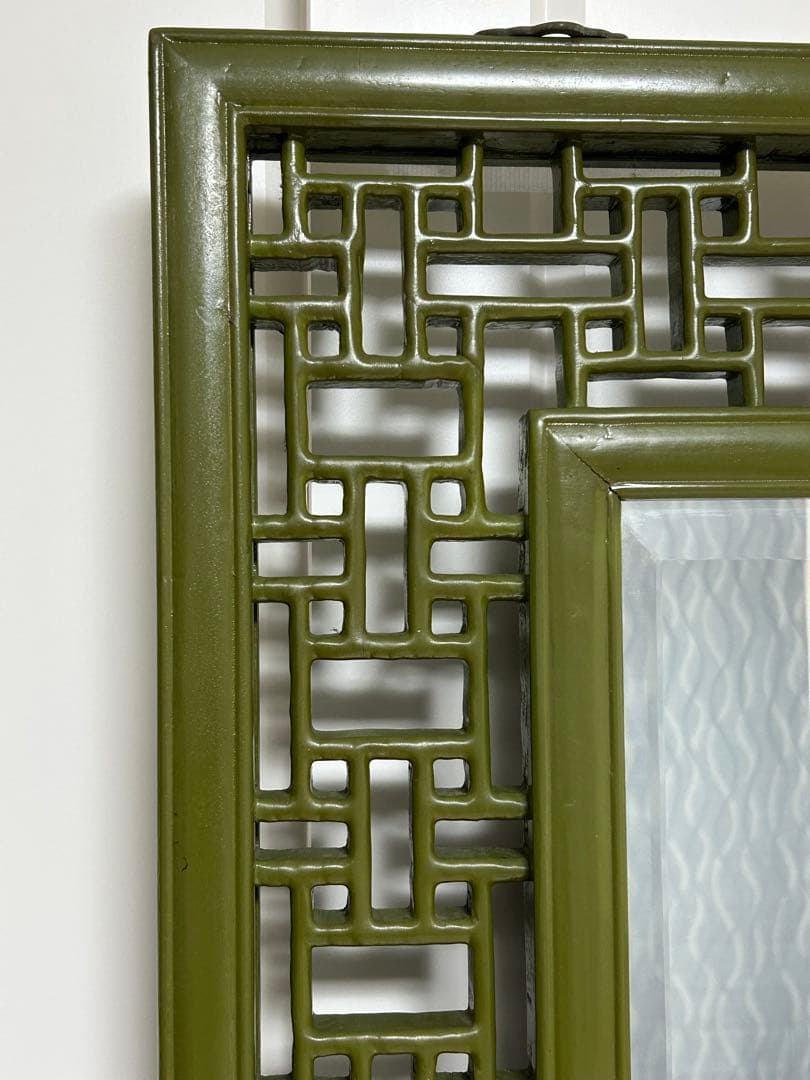 中国アンティーク　ビンテージ　姿見　 大型スタンドミラー　壁掛けミラー