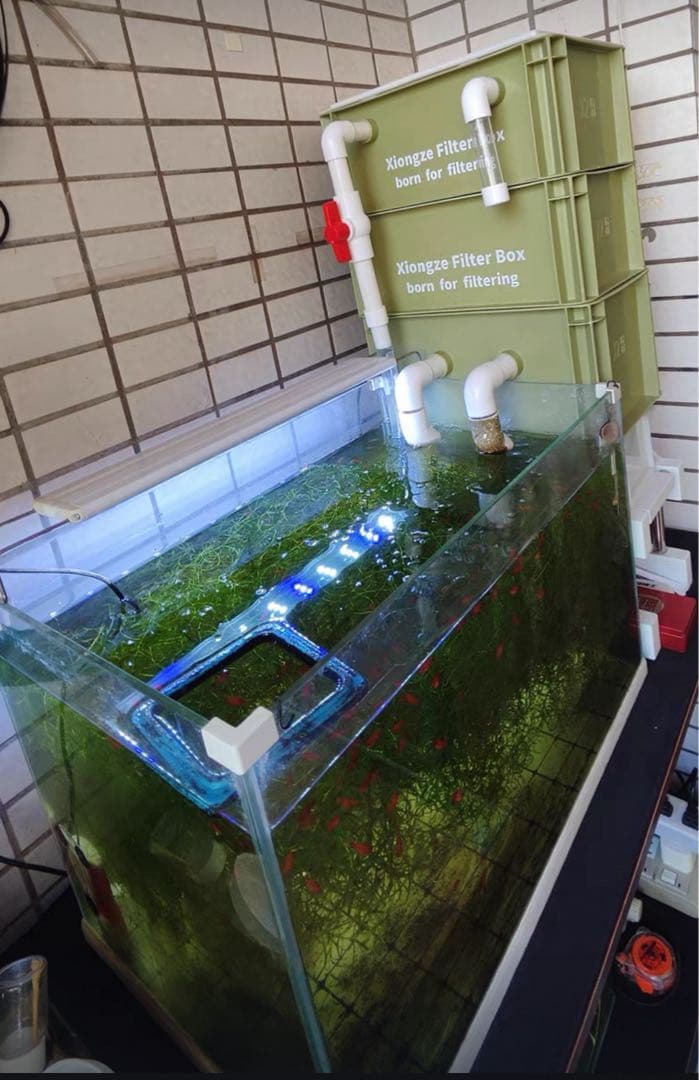 【えい2】水中ポンプお任せ濾過材付きフルセット 水槽池用濾過器フィルター