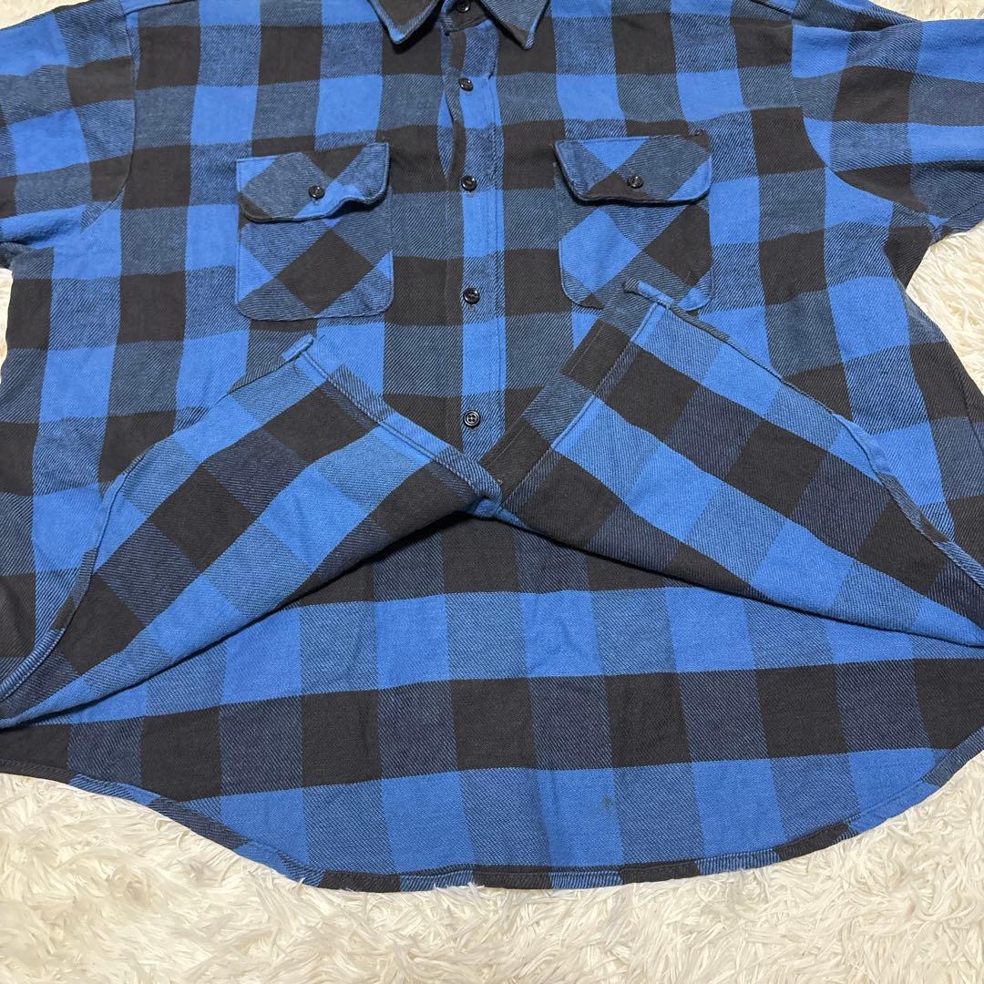 ク*ク様 FIVE BROTHER 70~80年代 三角タグ ネルシャツ USA