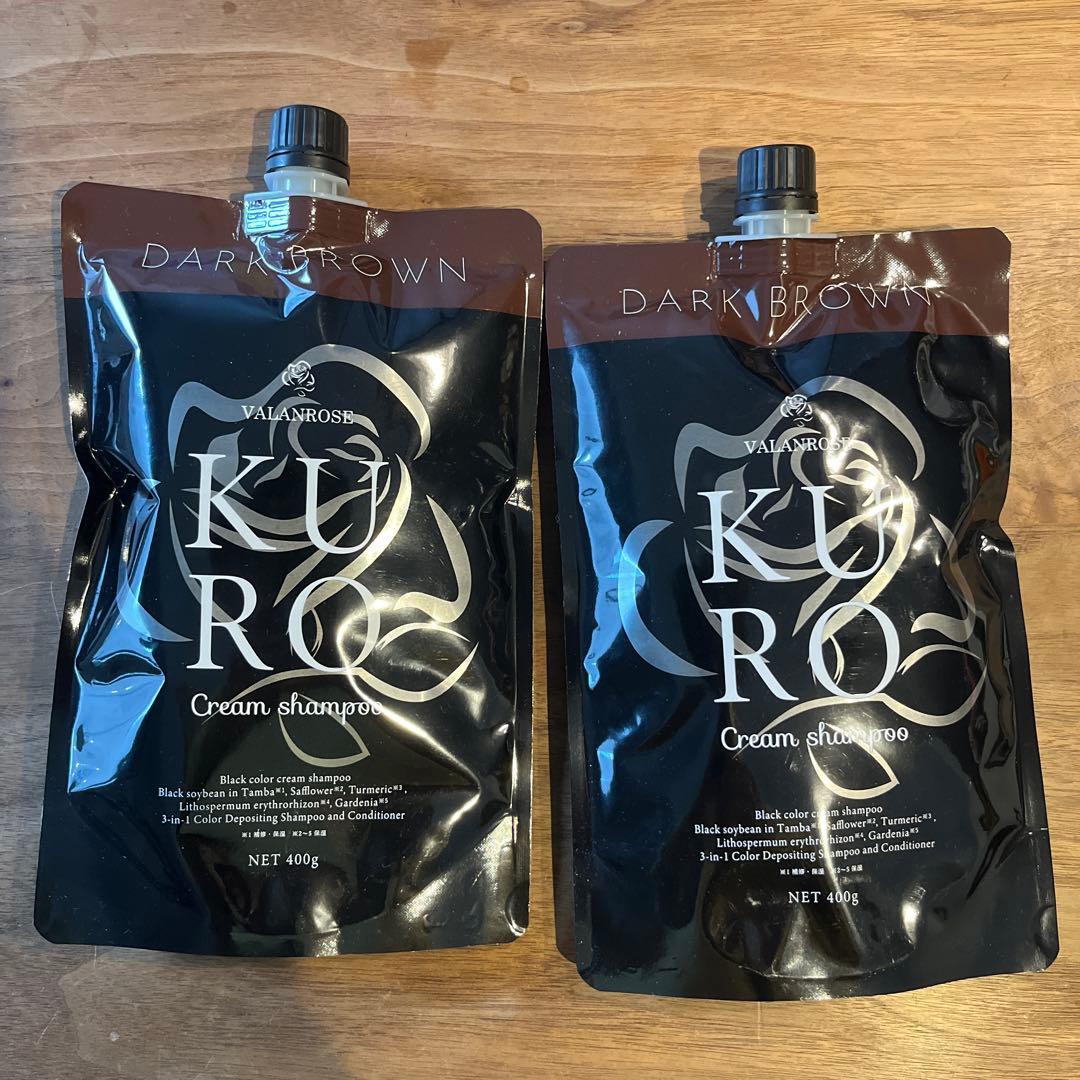 バランローズKURO ダークブラウン クリームシャンプー 400g 2個セット