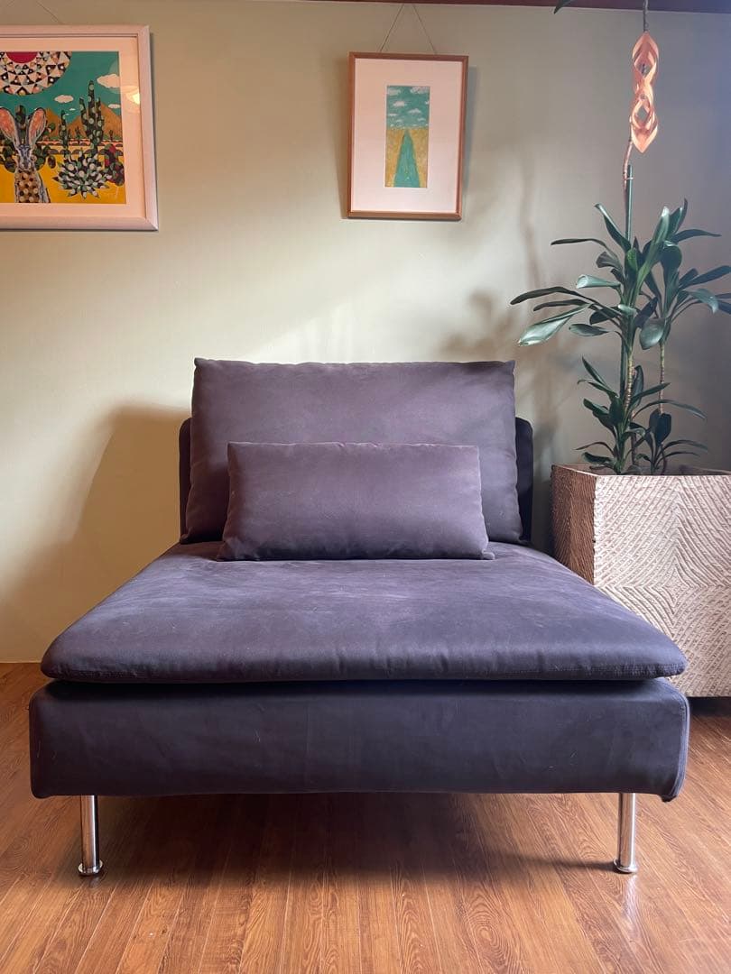 ゆずポンダークグレー 1人掛けソファ