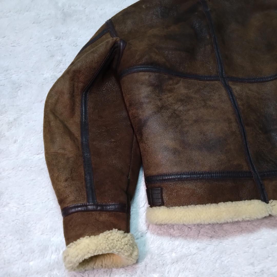 アヴィレックス　B-3　リアルムートン　フライトジャケット　アメリカ製　Ｌ相当