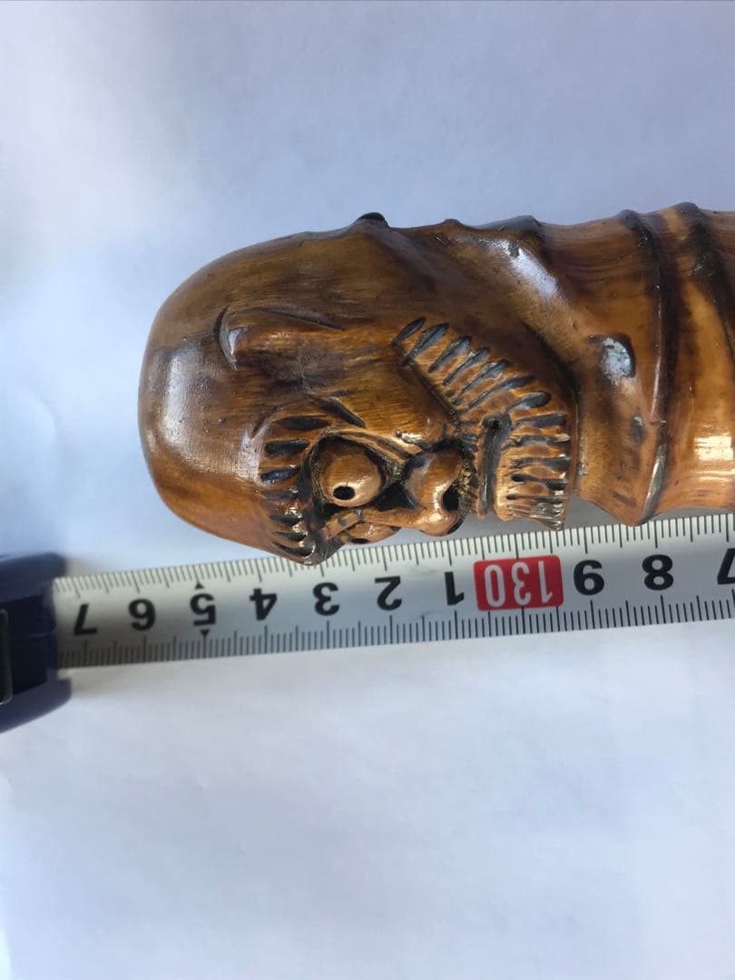 ★達磨の杖★縁起物★珍しい竹★全て手彫り★世界に一つ★