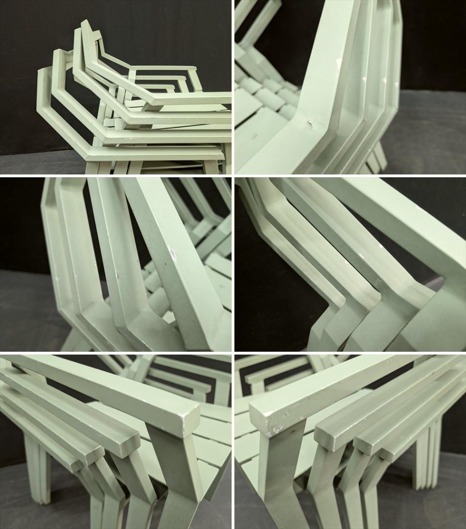 ジゼル　クン　アルミ　4脚　スタッキング　ガーデンチェア　イス　椅子　チェア　B