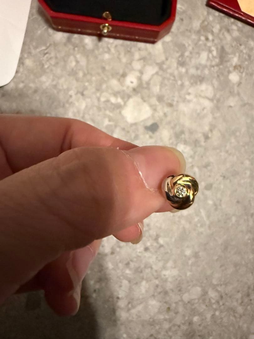 ⭐︎美品　カルティエ　ベビートリニティ　ダイヤピアス