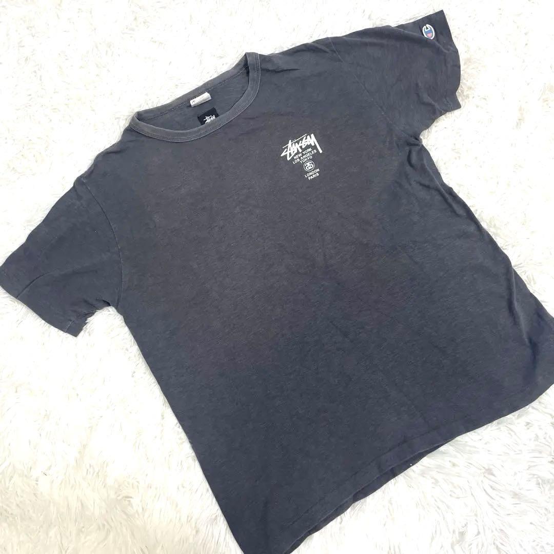 レア　OLD STUSSY SKULL WING チャンピオン製コラボＴ80