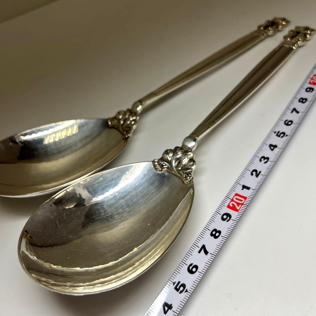 ジョージジェンセン　特大サービングスプーン2本228g東Y7-0917⭐︎2F