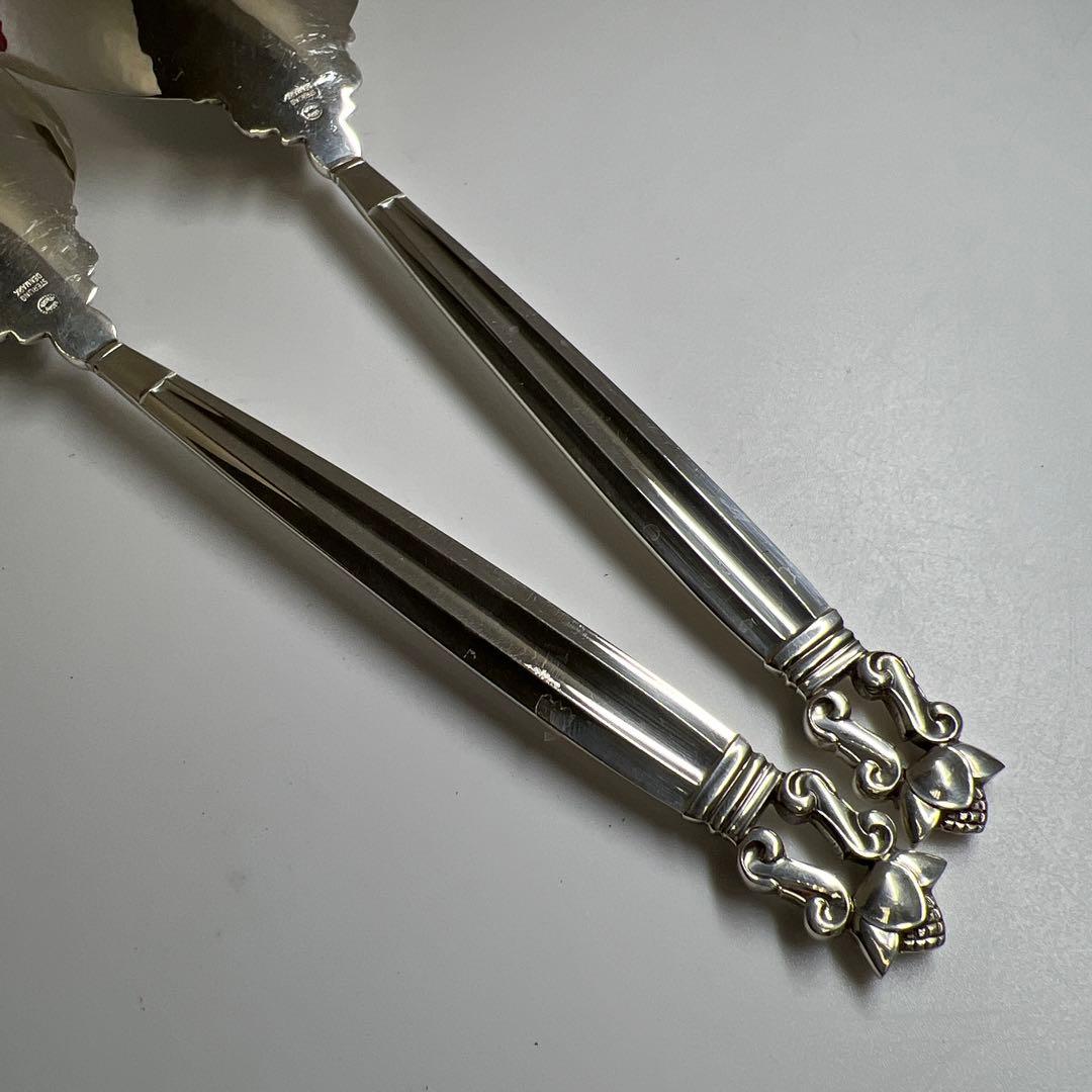 ジョージジェンセン　特大サービングスプーン2本228g東Y7-0917⭐︎2F