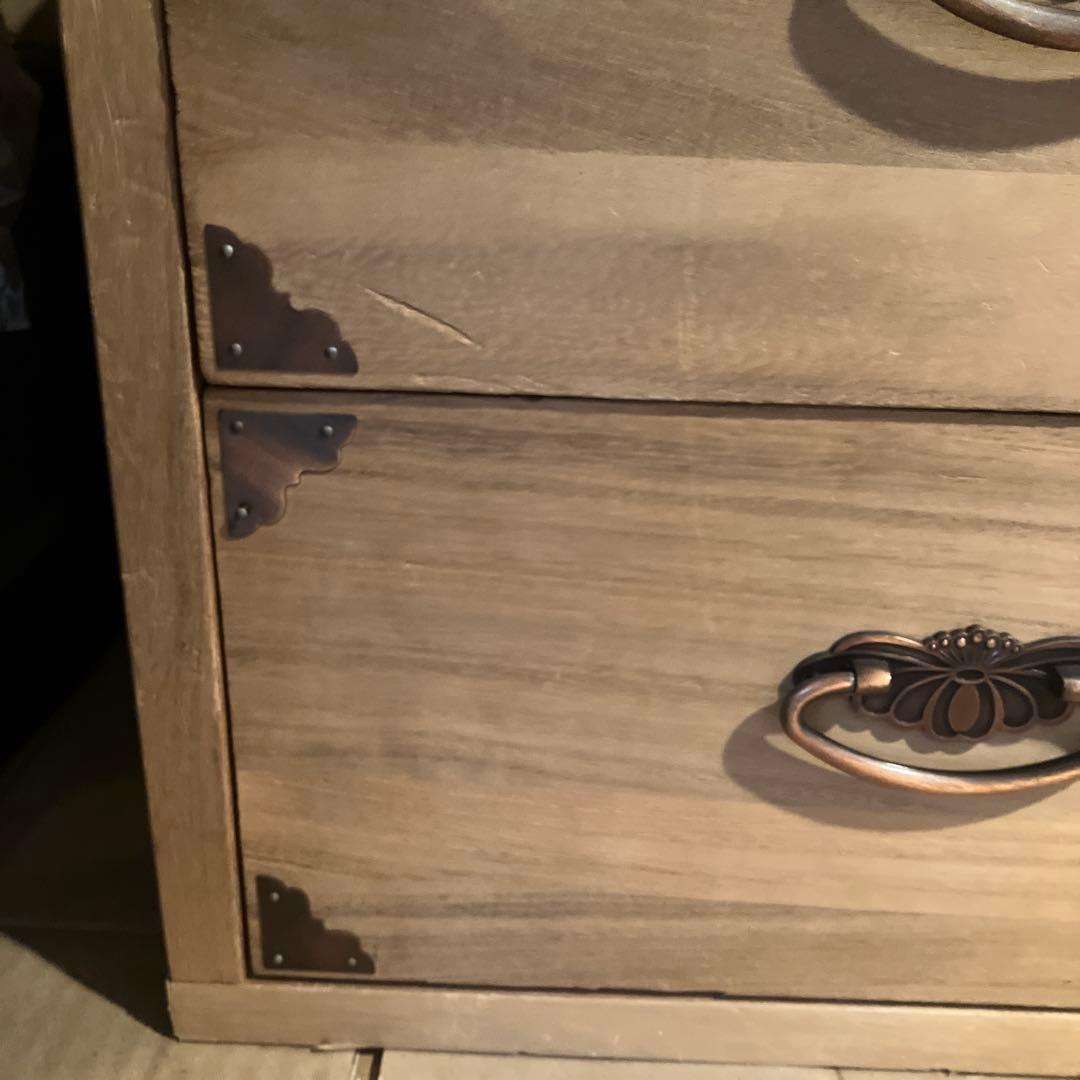 木製2段引き出し箪笥