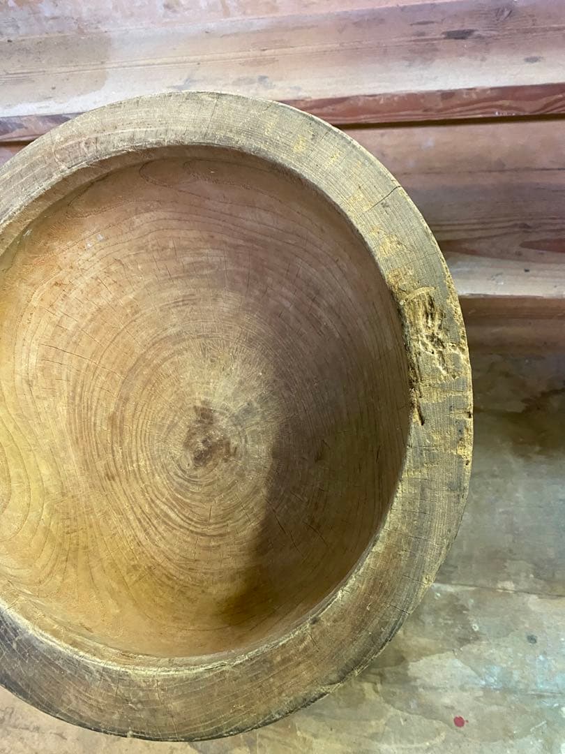 お餅つき　臼　レトロ　置物　工芸品　骨董品　インテリア　018