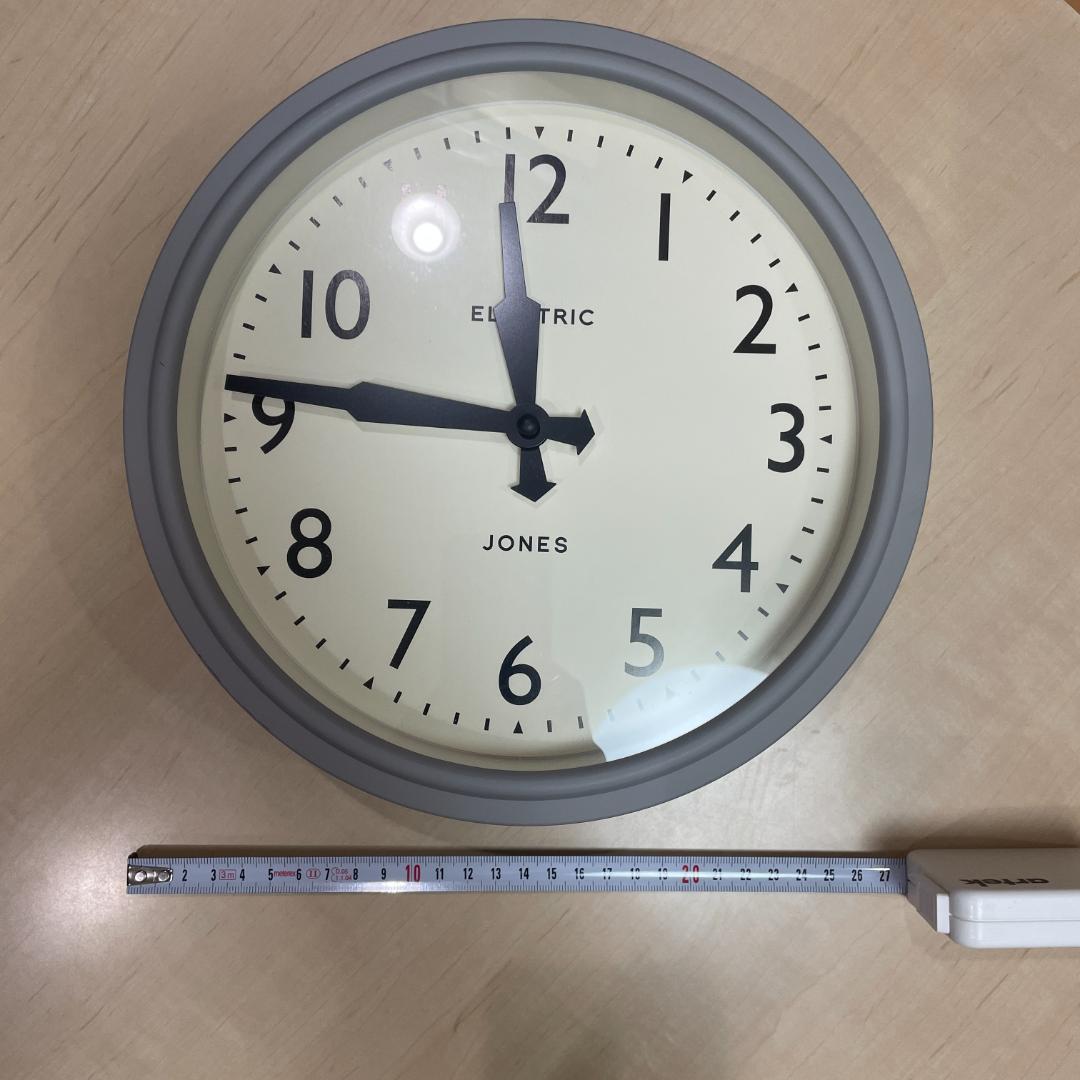 【新品同様】JONES CLOCKS プロペラ針 レトロデザイン 壁掛け時計