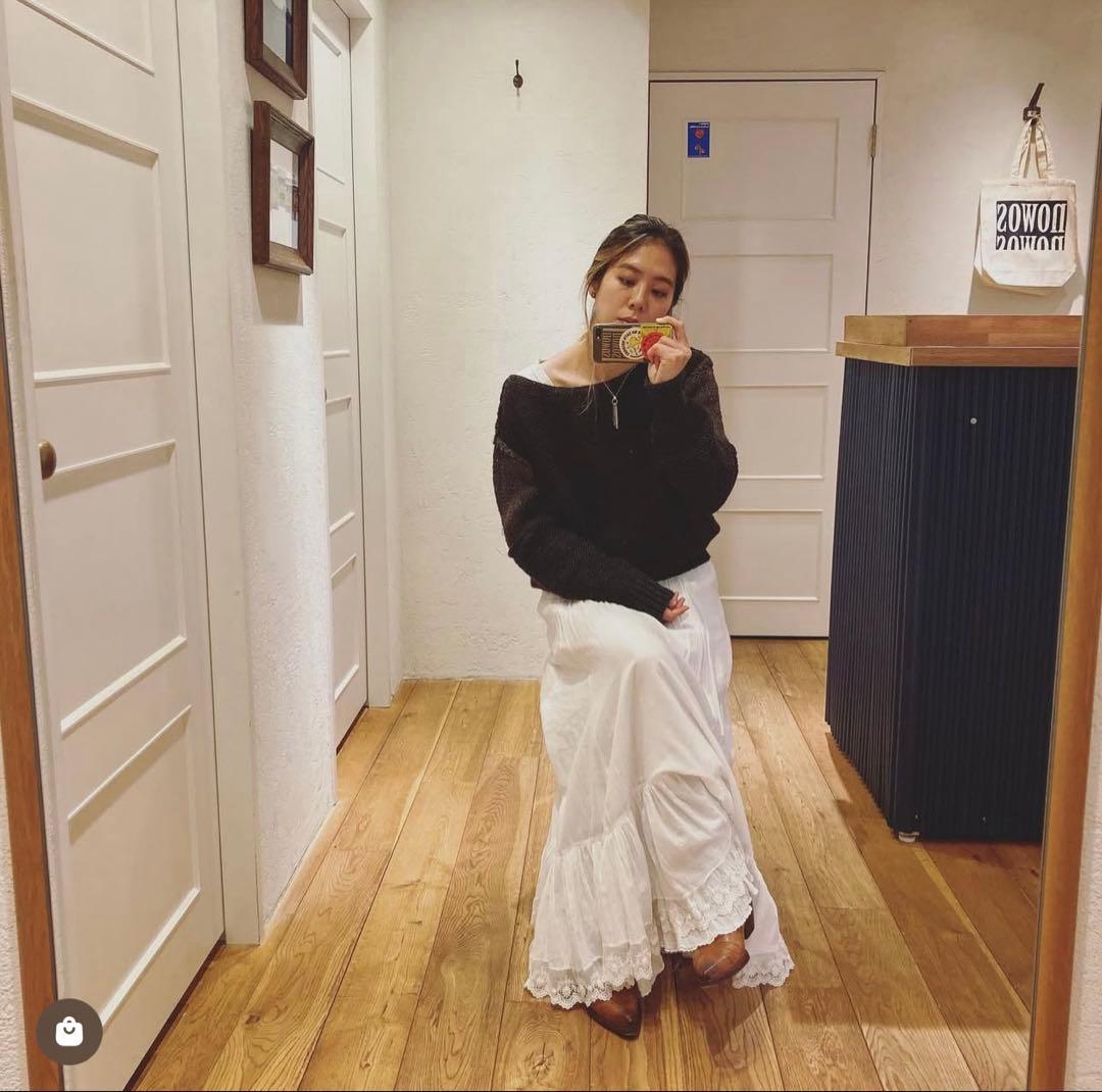 nowos 黒切替ニット