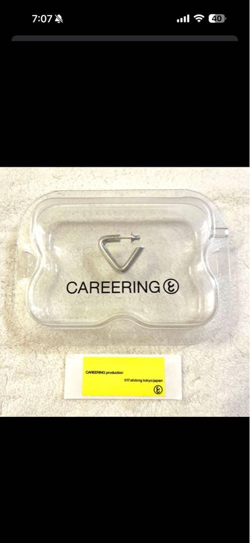 CAREERING シルバー三角ピアス(片耳用) 701