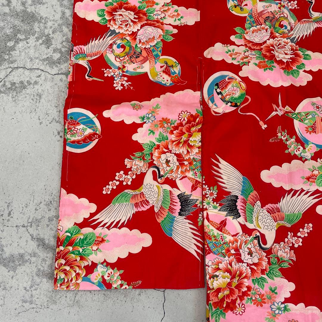 七五三　3歳女の子　アンティーク着物【K3-08】