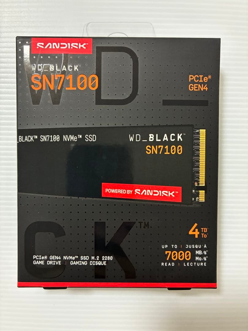 内蔵型SSD WD BLACK SN7100 4TB SSD WDS400T4X0E