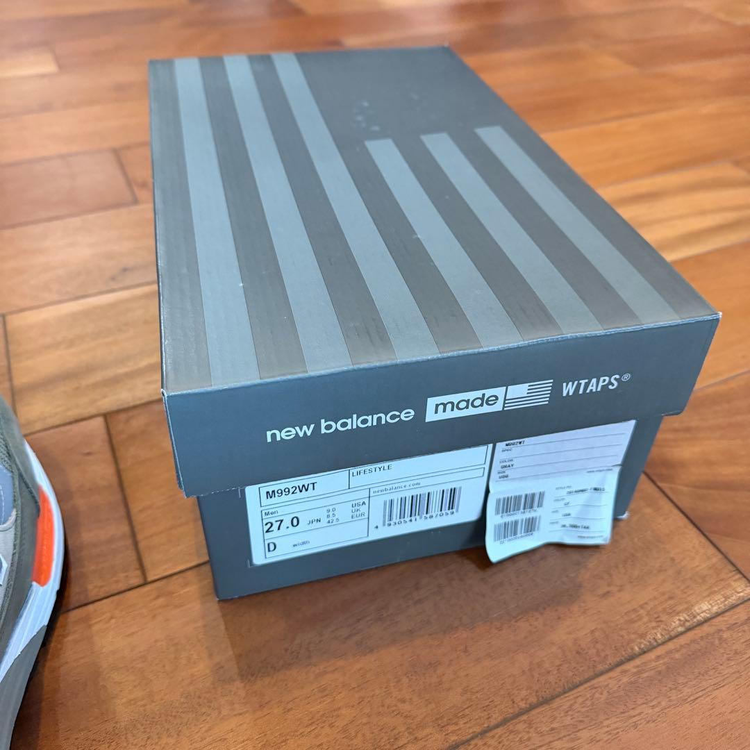 靴 WTAPS x New Balance 992 \"Gray\" 27cm
