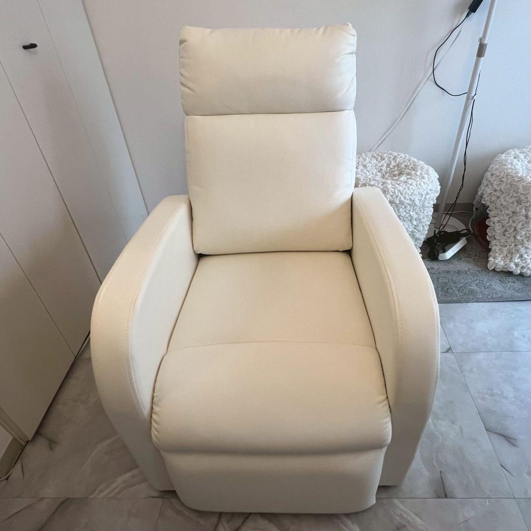 目立った傷汚れ無し美品セブンビューティ コンパクトリクライニングチェアカバー付き