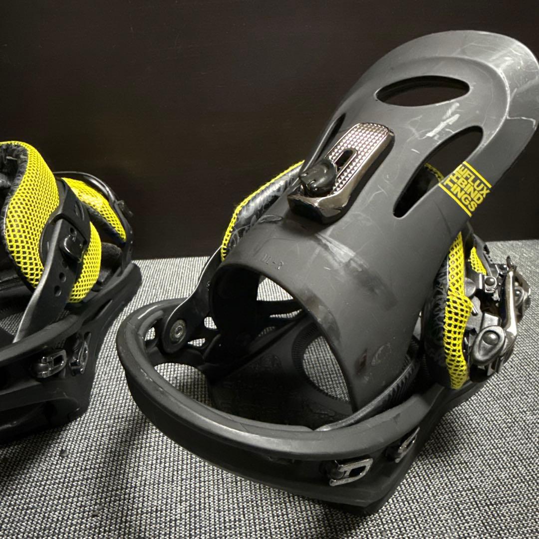 flux distortionスノーボード ビンディング ブラック/イエロー