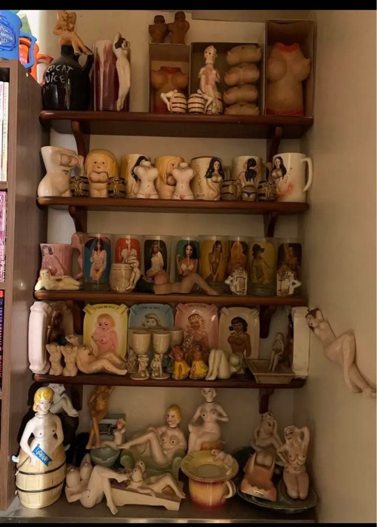 1950s ヴィンテージ　ヌード　オッパイ　コースター　ラバー　ピンナップガール