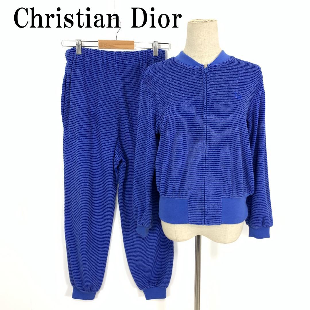 LA8667 クリスチャンディオール スウェット セットアップ 青 コットン M