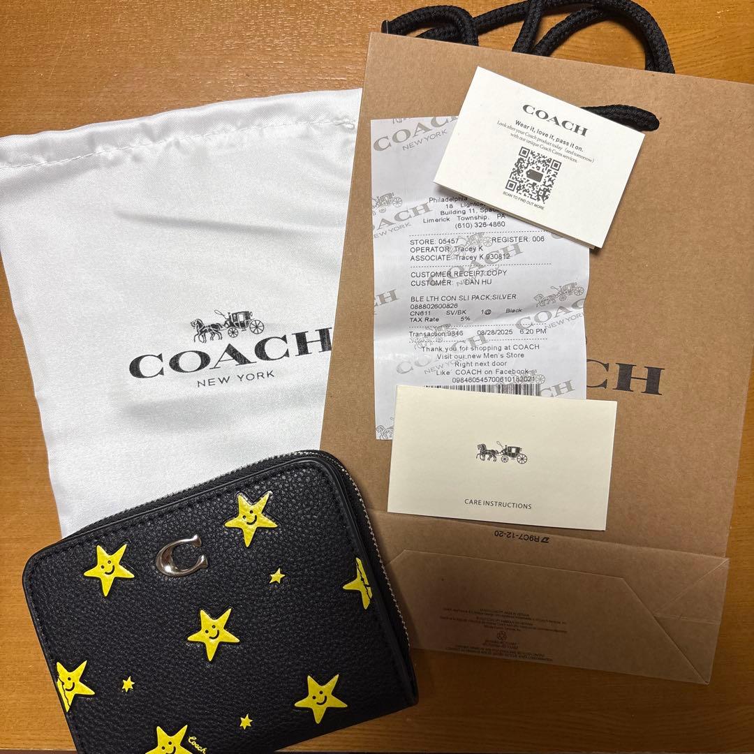 COACH 星柄 スンミン 2つ折り財布