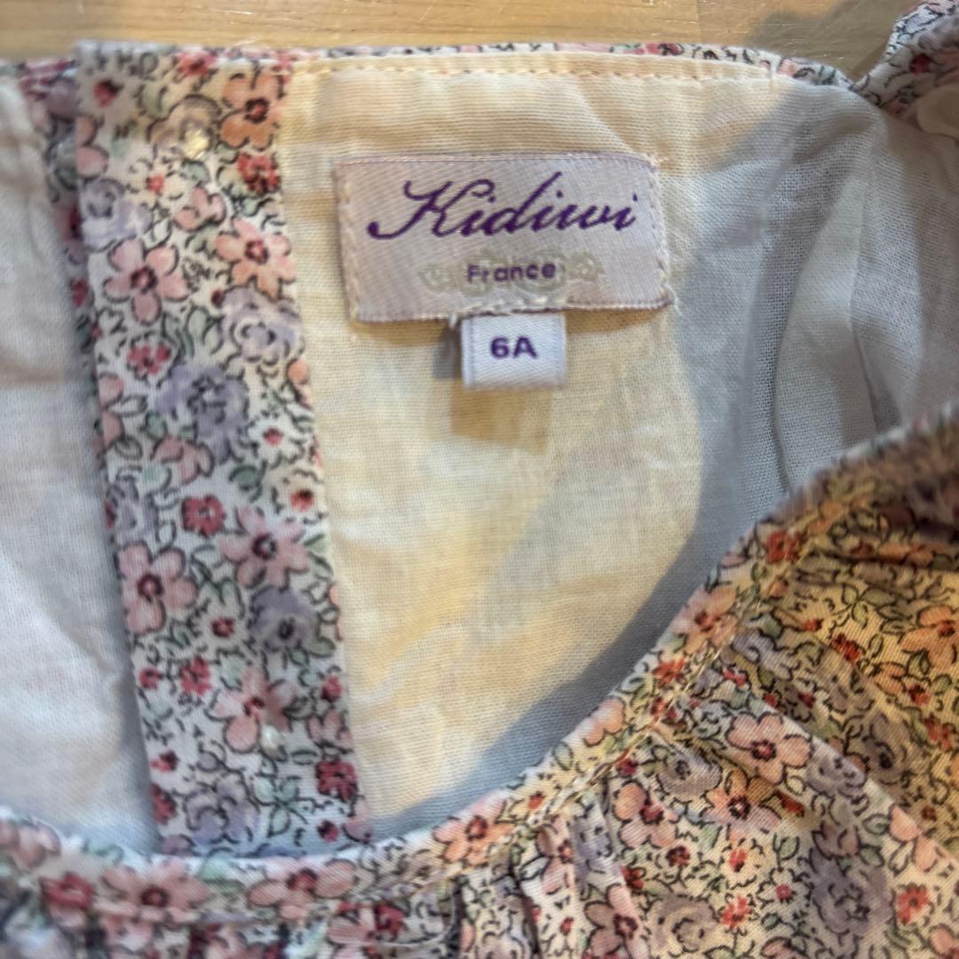 Kidiwi キディウィ スモッキング ワンピース 6A サンサカエ 花柄