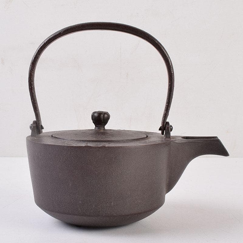 茶道具　人間国宝　釜師　高橋敬典作　竹文　銚子　陶器蓋付　共布共箱　MR9017