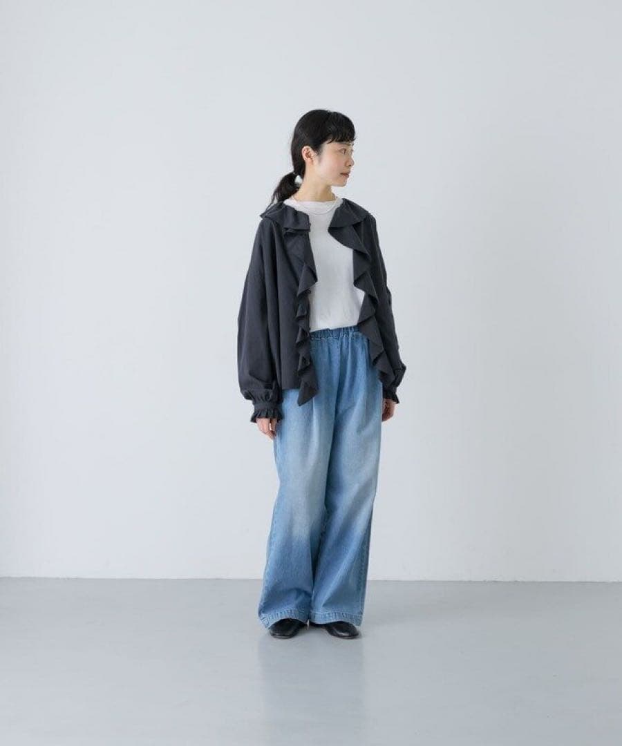 【美品】かぐれ　フェードデニムイージーパンツ