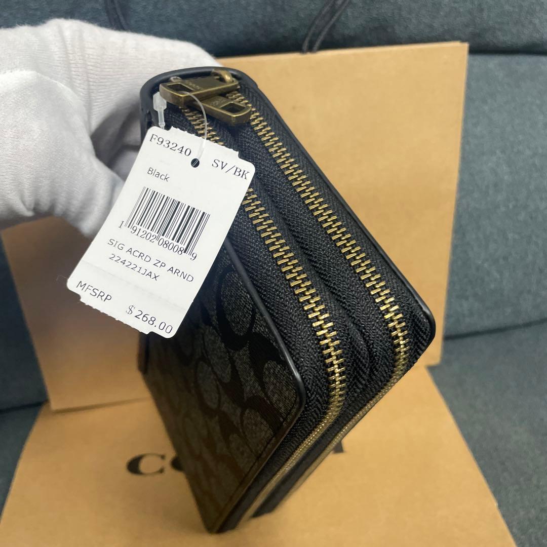 COACH ブラック ロゴ 長財布