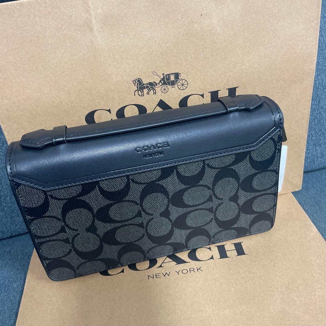 COACH ブラック ロゴ 長財布