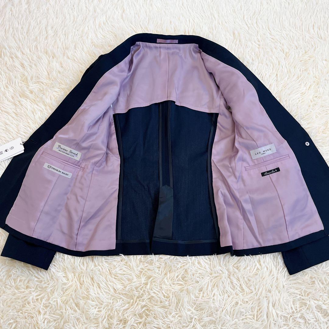 新品タグ付✨LES MUSE × cancam 紺無地調スーツ上下2点セット