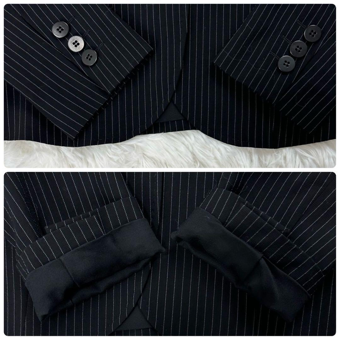 エンポリオアルマーニ✨パンツセットアップ ブラック ストライプ サイズ42/40