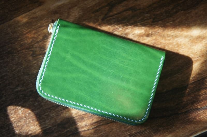 【送料無料】ルガトショルダーのミニラウンドファスナー【パロットグリーン】