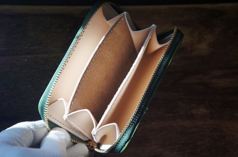 【送料無料】ルガトショルダーのミニラウンドファスナー【パロットグリーン】