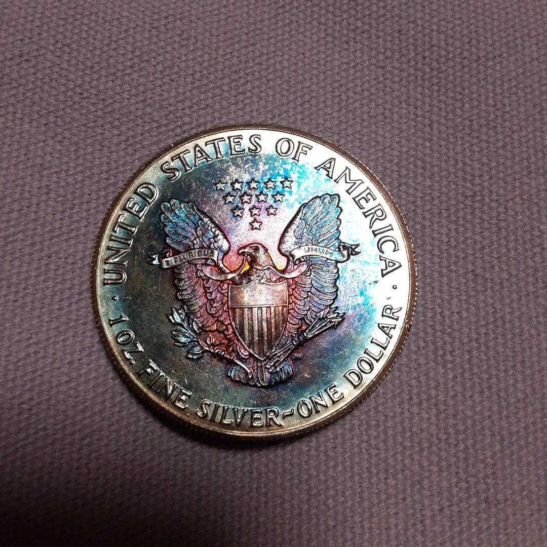 1989年 アメリカンイーグル☆シルバー☆レインボートーン