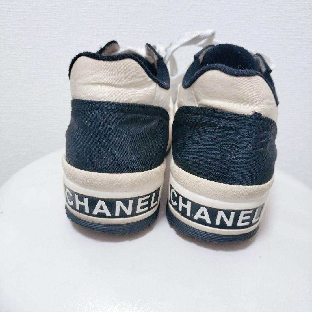 最終！【CHANEL】シャネル バイカラースニーカー サイズ36