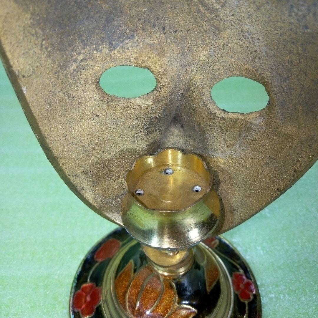 マスク型　mask　仮面　お面　お香立て　香炉　こうろ　置物　香道　洋風　レア