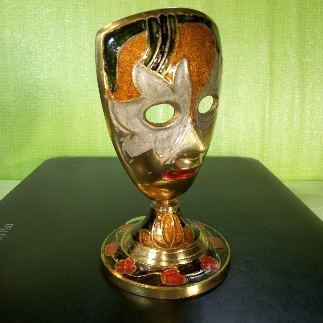 マスク型　mask　仮面　お面　お香立て　香炉　こうろ　置物　香道　洋風　レア