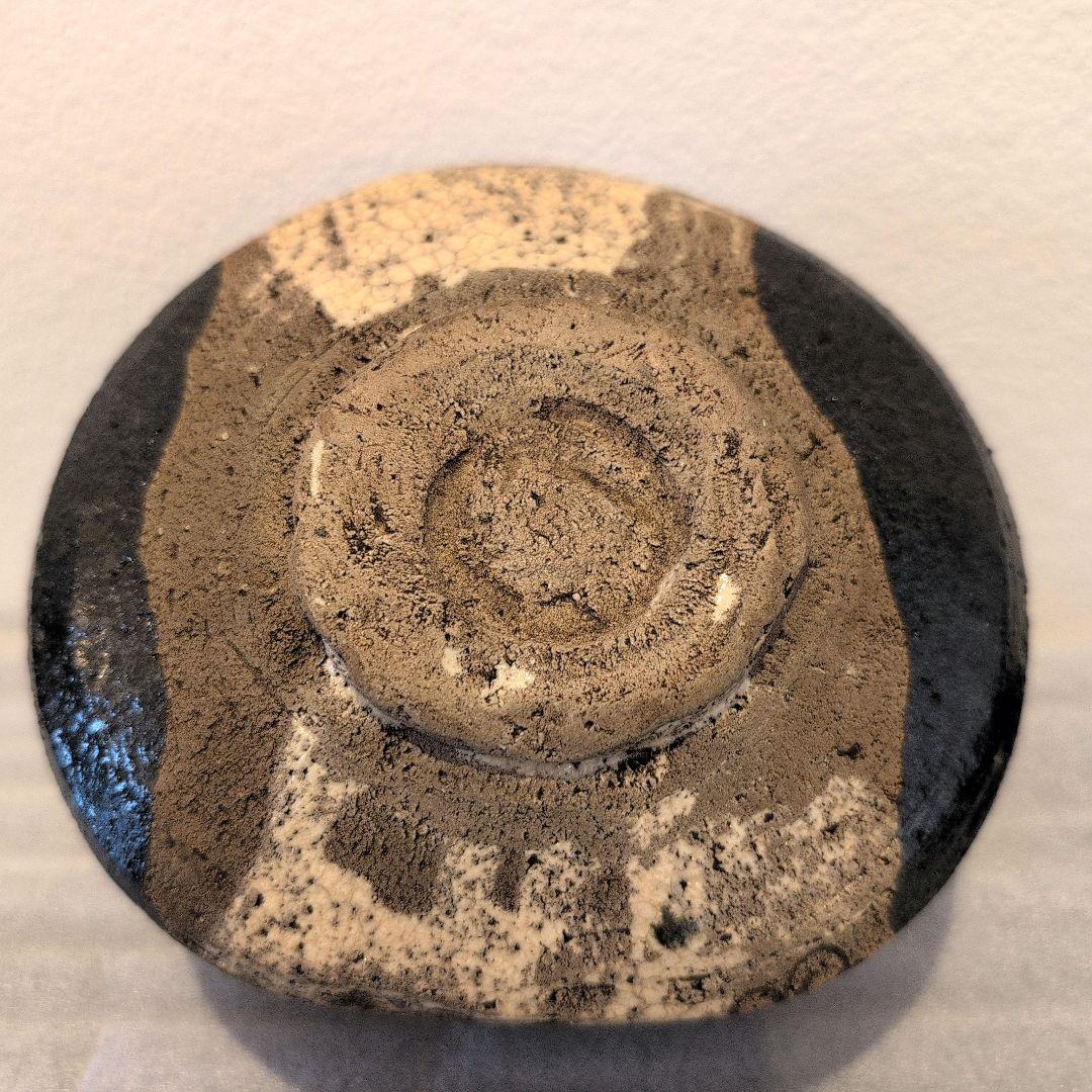 古黒織部 沓茶碗 仕覆 時代箱